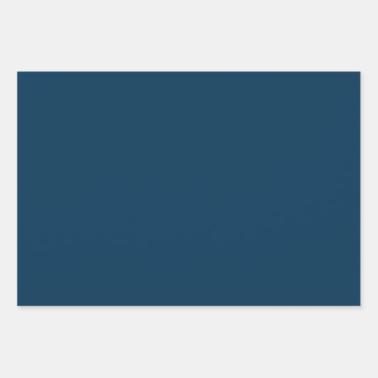 Pruisisch Blauw Stevige Kleur | Klassiek | Elegant Inpakpapier Vel (Voorkant)