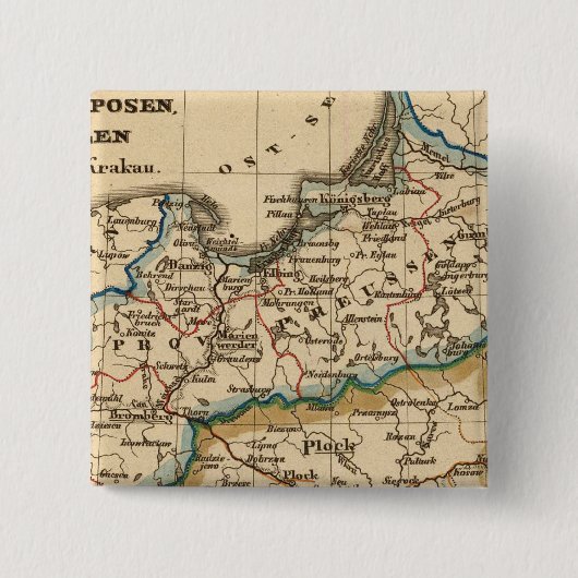 Pruisisch imperium vierkante button 5,1 cm (Voorkant)