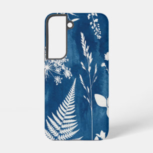 Pruisisch Indigo Blauw Cyanotype Varens Botanische Samsung Galaxy Hoesje