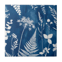 Pruisisch Indigo Blauw Cyanotype Varens Botanische