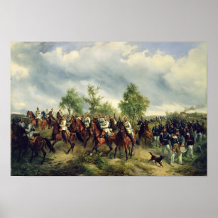 Pruisische cavalerie bij expeditie poster