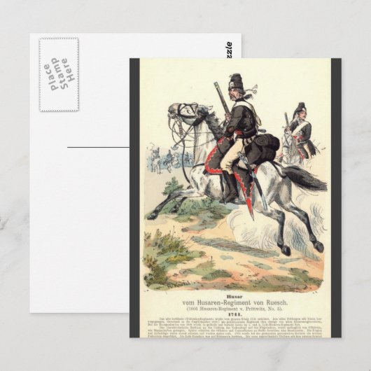 Pruisische Cavalerie Briefkaart (Voorkant / Achterkant)