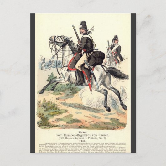Pruisische Cavalerie Briefkaart (Voorkant)