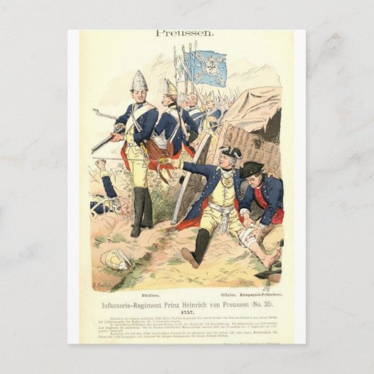Pruisische fusiliers briefkaart (Voorkant)