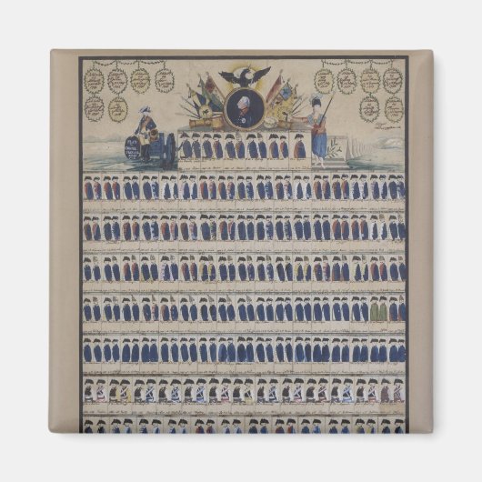 Pruisische uniformen uit de tijd van Frederick Magneet (Voorkant)