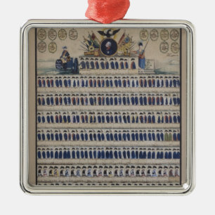 Pruisische uniformen uit de tijd van Frederick Metalen Ornament