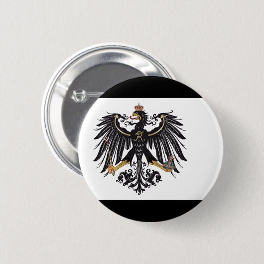 Pruisische vlaggenknop ronde button 5,7 cm (Voorkant /achterkant)