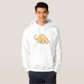 Pruisrode Tabbykat Aanvallend Hoodie (Voorkant volledig)