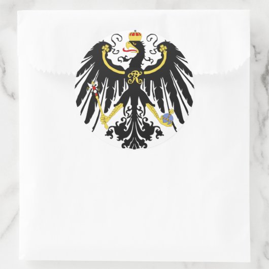 Pruisseagle Ronde Sticker (Tas)