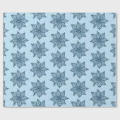 Pruistisch blauw op Bleke blauw schetsenriemen Cadeaupapier (Vlak)