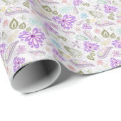 Pruitkleurige pastelpastelpatronen cadeaupapier (Rol Hoek)