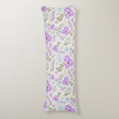 Pruitkleurige pastelpastelpatronen lichaamskussen (Voorkant Verticaal)