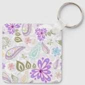 Pruitkleurige pastelpastelpatronen sleutelhanger (Achterkant)