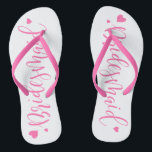 Pruitroze trouwpartij bruidsmaïde teenslippers<br><div class="desc">Cute roze Bridesmaid teenslippers,  geweldige bruidparty cadeaus.</div>