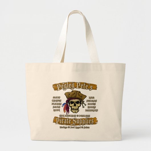 Pruitvoorraden van Pegleg Pete Grote Tote Bag (Voorkant)