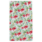 Pruitvormig waterverf rood Groen Klein Cadeauzakje (Achterkant)