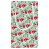 Pruitvormig waterverf rood Groen Klein Cadeauzakje (Voorkant)