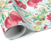 Pruitvormig waterverf tuintuin cadeaupapier (Rol Hoek)