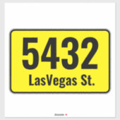 prullenbak - aangepast bin-adresnummer sticker (Vel)