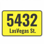 prullenbak - aangepast bin-adresnummer sticker (Voorkant)