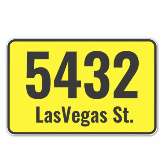 prullenbak - aangepast bin-adresnummer sticker (Voorkant)