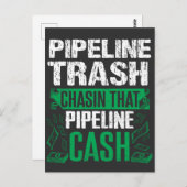 Prullenbak Cash Pipeliner Welding Pipeline Gift Briefkaart (Voorkant / Achterkant)