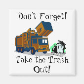 Prullenbak Dag Herinnering Magneet (Voorkant)