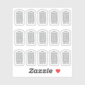 Prullenbak Dag Vuilnis Tracker Mini Bujo Planner Sticker (Vel)