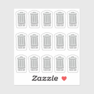 Prullenbak Dag Vuilnis Tracker Mini Bujo Planner Sticker