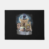 Prullenbak Dieren Huilen bij de Maan Grappig Team Deurmat (Voorkant)