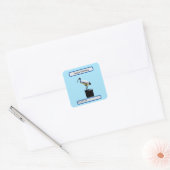 prullenbak, (ibis) olieverf, vierkante sticker (Envelop)