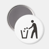 Prullenbak kan tekenen magneet (Voorkant / Achterkant)