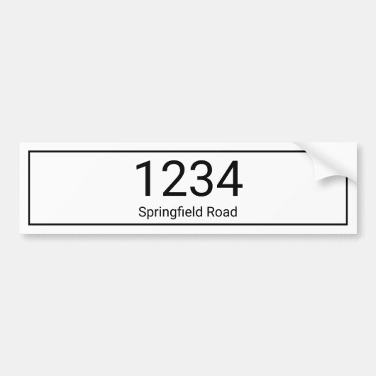 Prullenbak Mailbox Adres Label Sticker (Voorkant)