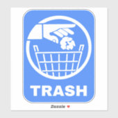 Prullenbak ondertekenen - Prullenbak Sticker (Vel)