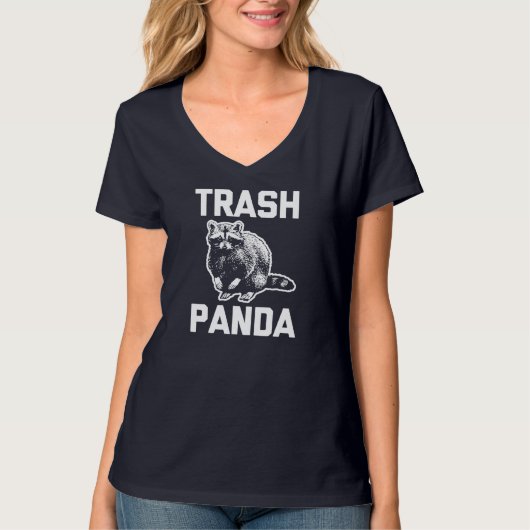 Prullenbak Panda grappig gezegde sarcastische dier T-shirt (Voorkant)