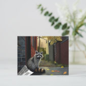 Prullenbak Panda neemt een beslissing Briefkaart (Staand voorkant)