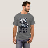 Prullenbak Panda Schattige Wildlife Funny Raccoon T-shirt (Voorkant volledig)