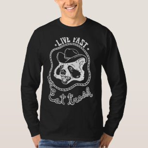 Prullenbak Panda Spirit Animal Live Fast Eat Trash T-shirt