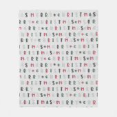 prullenbak saai kerstfeest fleece deken (Voorkant)