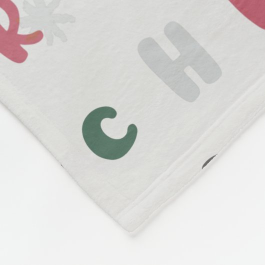 prullenbak saai kerstfeest fleece deken (Hoek)