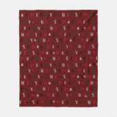 prullenbak saai kerstfeest fleece deken (Voorkant)