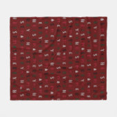 prullenbak saai kerstfeest fleece deken (Voorkant (Horizontaal))