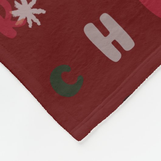 prullenbak saai kerstfeest fleece deken (Hoek)