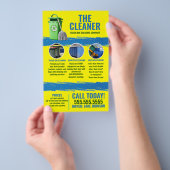 prullenbak schoonmaakservice flyer (Hand)