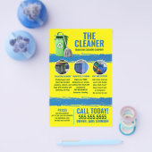 prullenbak schoonmaakservice flyer (Enkel)