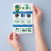 prullenbak schoonmaakservice flyer (Hand)