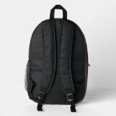 Prune Color Backpack Bedrukte Rugzak (Achterkant)