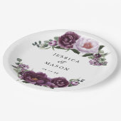 Prunus Pioenrozen Bloemen Bruidsdiner Papieren Bor Papieren Bordje (Gekanteld)