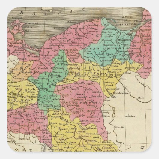 Prussia 2 vierkante sticker (Voorkant)