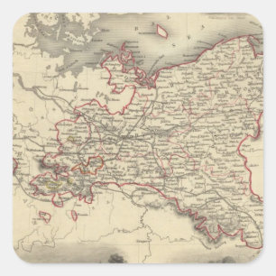 Prussia 5 vierkante sticker